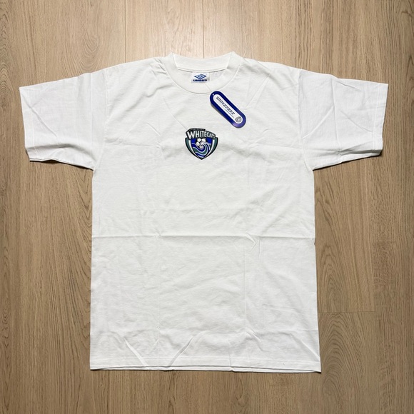 Vintage Umbro Vancouver Whitecaps Short Sleeve T-Shirt Mens Medium White Blue - Picture 3 of 9
